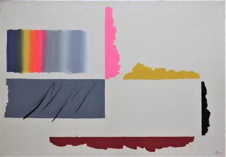 Ennio Finzi SENZA TITOLO olio su carta intelata, cm 70x100 firma L'opera e'...