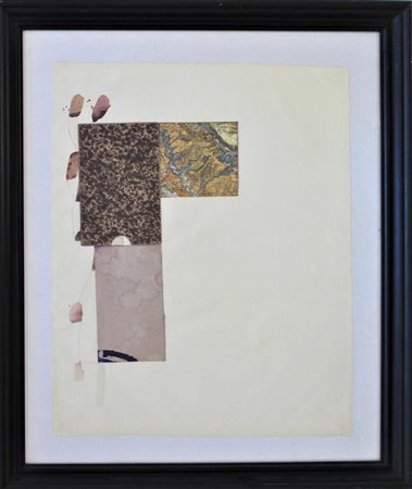 James Brown SENZA TITOLO tecnica mista collage su carta, cm 63,5x50,5 siglato...