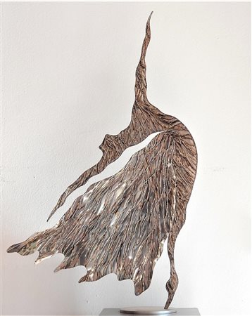 Manuel Conti LA DANSEUSE acciaio, cm 92x56x0,9 firma sotto la base esemplare...