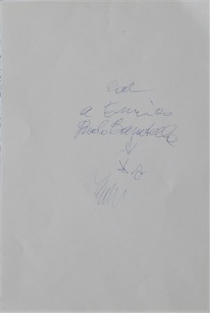 Paolo Baratella SENZA TITOLO disegno a penna, cm 29,5x20 firma e dedica...