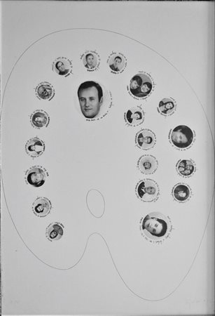 Luigi Ontani SENZA TITOLO litografia, cm 68x48,5 firma es. 15/125 eseguita...