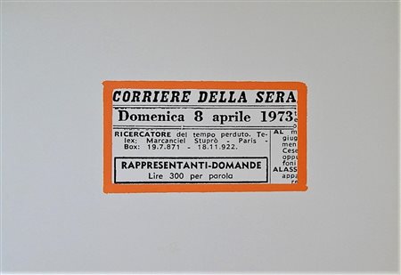 Claudio Cintoli MARCANCIEL STUPRO' C/O CLAUDIO CINTOLI serigrafia, cm 50x70...
