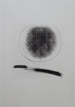 Guido Strazza SENZA TITOLO incisione all'acquatinta su carta, cm 34,5x33 su...