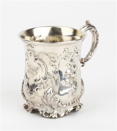 Boccale inglese vittoriano in argento 925/1000 - Londra 1846-1847, Edward, John & William Barnard  
