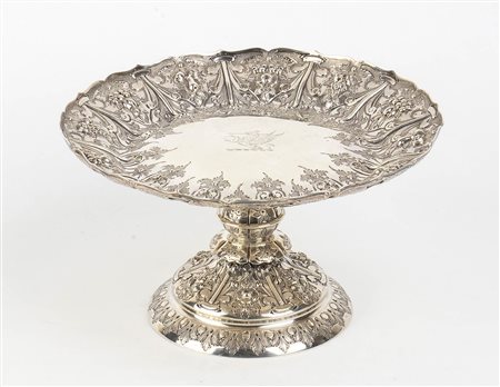 Alzatina inglese vittoriana in argento 925/1000 - Sheffield 1884-1885, Frederick Elkington
