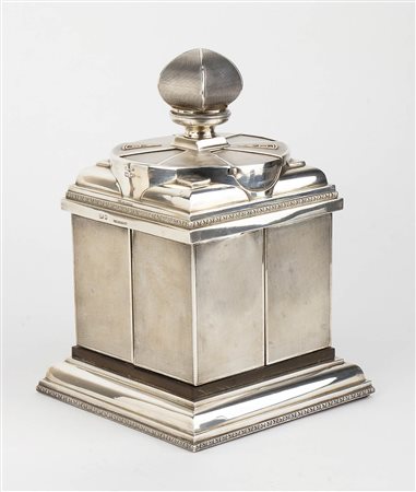 Grande porta sigari da tavolo inglese in argento 925/1000 -  Londra 1920's,  Asprey & Co. Ltd