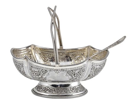 Zuccheriera inglese vittoriana in argento 925/1000 - Londra 1879, Richard Martin & Ebenezer Hall