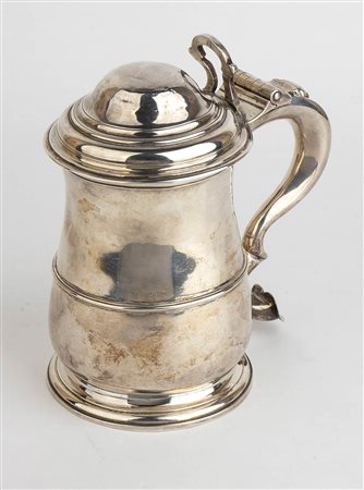 Tankard inglese georgiano in argento 925/1000 - Londra 1738, Gabriel Sleath