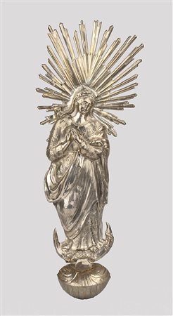 Acquasantiera italiana in argento - XIX secolo