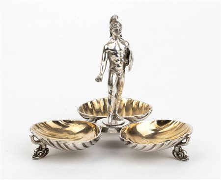Saliera italiana in argento 889/1000 - Roma 1823-1837, De Angelis Odoardo