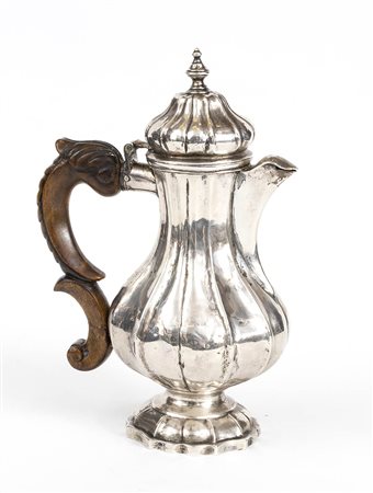 Caffettiera italiana in argento - probabilmente Venezia XVIII secolo