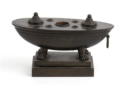 Calamaio Grand Tour italiano in bronzo -  1870 circa