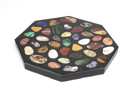 Placca fermacarte Grand Tour italiano con camionatura per micromosaici - seconda metà XIX secolo