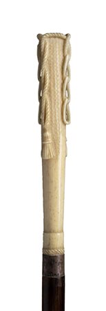 Bastone da passeggio con impugnatura in avorio - Inghilterra inizio XX secolo