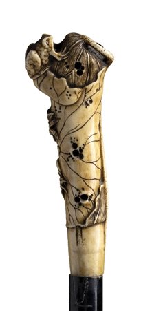 Bastone da passeggio con impugnatura in osso - Inghilterra inizio XX secolo