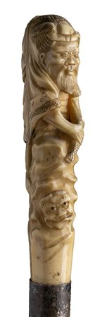 Bastone da passeggio con impugnatura in avorio - Inghilterra inizio XX secolo