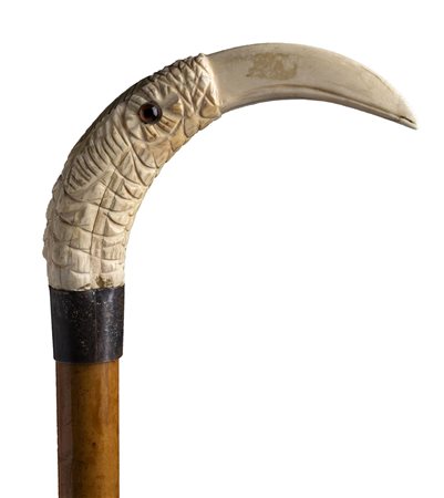 Bastone da passeggio con impugnatura in avorio - Inghilterra inizio XX secolo