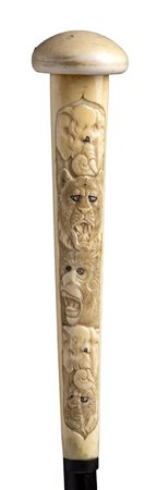 Bastone da passeggio con impugnatura in avorio - Inghilterra inizio XX secolo