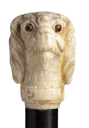 Bastone da passeggio con impugnatura in avorio - Inghilterra inizio XX secolo
