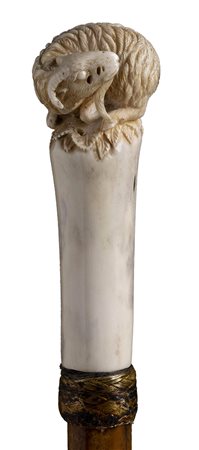 Bastone da passeggio con impugnatura in osso - Inghilterra inizio XX secolo