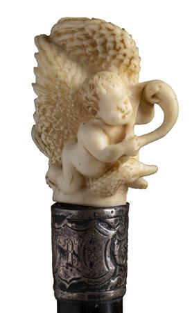 Bastone da passeggio con impugnatura in avorio - Birmingham inizio XX secolo