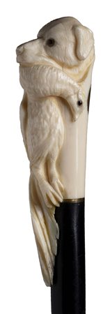 Bastone da passeggio con impugnatura in avorio - Inghilterra inizio XX secolo