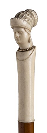 Bastone da passeggio con impugnatura in avorio - Inghilterra inizio XX secolo