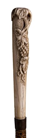 Bastone da passeggio con impugnatura in avorio - Inghilterra inizio XX secolo