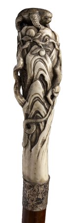 Bastone da passeggio con impugnatura in osso - Londra 1916