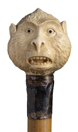 Bastone da passeggio con impugnatura in avorio - Londra 1922