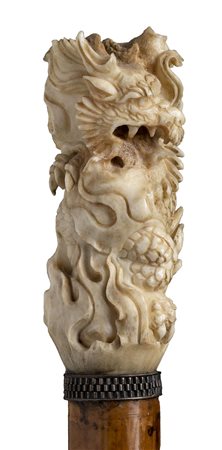 Bastone da passeggio con impugnatura in osso - Inghilterra inizio XX secolo