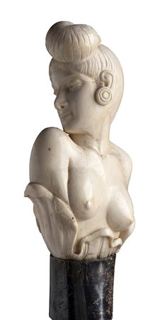 Bastone da passeggio con impugnatura in avorio - Francia inizio XX secolo