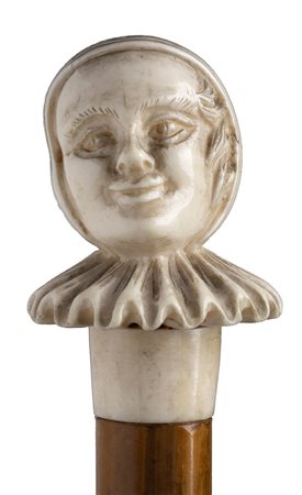 Bastone da passeggio con impugnatura in avorio - Italia inizio XX secolo, Martinetti Milano