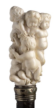 Bastone da passeggio con impugnatura in avorio - Francia metà XIX secolo