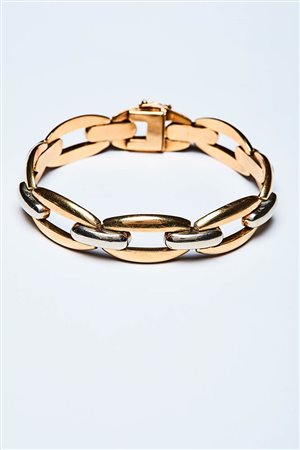 BRACCIALE A DUE COLORI DI ORO ANNI '30