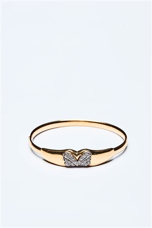 BRACCIALE RIGIDO CON FARFALLA ANNI ' 80