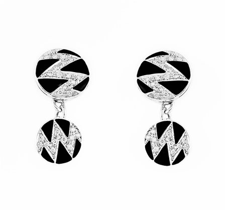 GEMELLI IN SMALTO E BRILLANTI