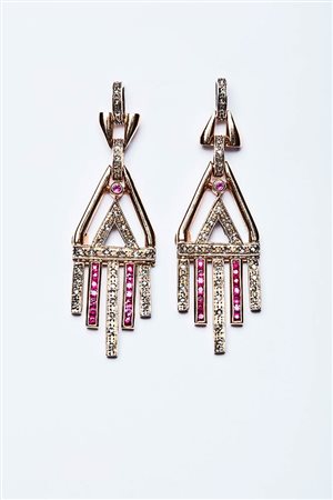 COPPIA DI ORECCHINI PENDENTI A FRANGE