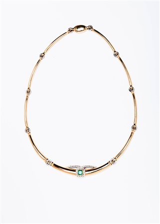 COLLIER DAMIANI IN ORO, DIAMANTI E SMERALDO