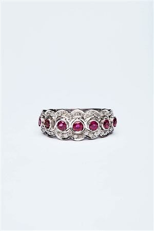 FEDINA ANTICA CON RUBINI E BRILLANTI