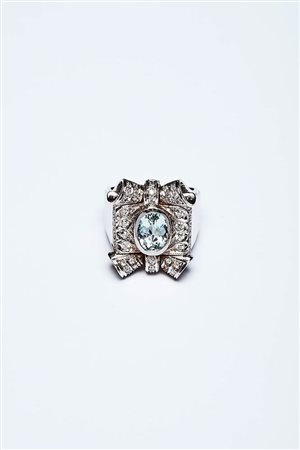 ANELLO LIBERTY CON ACQUA MARINA