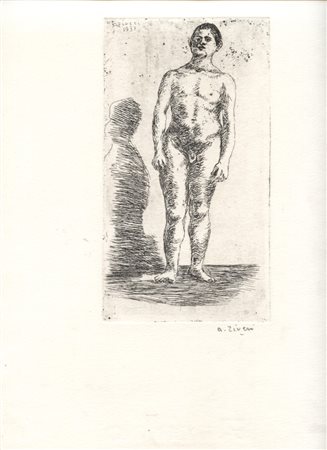 Uomo nudo in piedi, 1937
