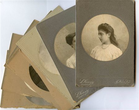 Lotto di otto ritratti realizzati da Lorenzo Suscipj, Roma 1890-1900 circa