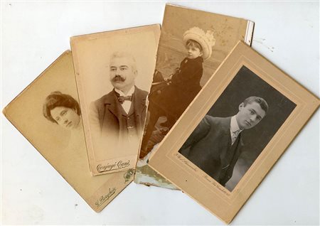 Lotto di quattro ritratti eseguiti da fotografi romani, 1880-1900