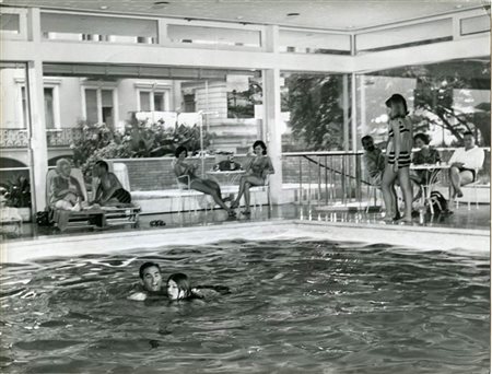 Vittorio Gasman sul set, 1970 circa