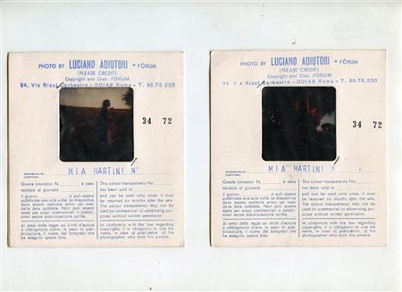 Mia Martini, lotto di due ritratti in diapositiva, 1970 circa