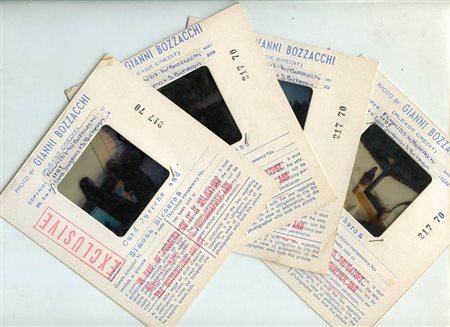 Curd Jurgens e Simona Bicheron, lotto di quattro ritratti in diapositiva a colori