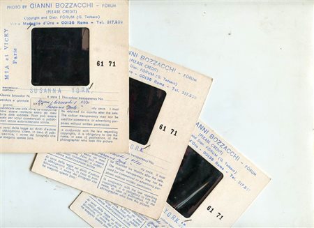 Susanna York,  lotto di tre ritratti in diapositiva a colori, 1970 circa