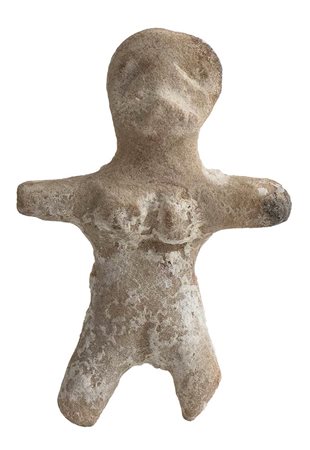 Bronze Age Terracotta Idol, ca. 1300 - 1000 BC; height cm 9,2, length cm 6,2