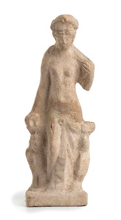 Greco-Roman Terracotta Statuette of Venus with Sphinx, 1st century BC - 1st century AD; height cm 21,6